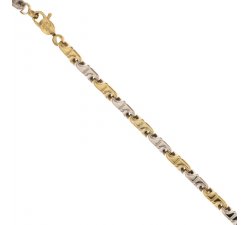 Men's Bracelet in Yellow and White Gold 803321734701