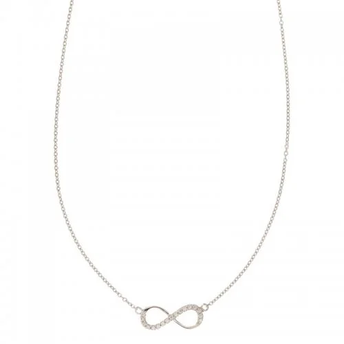 Necklace with Infinity Woman in White Gold 803321712755