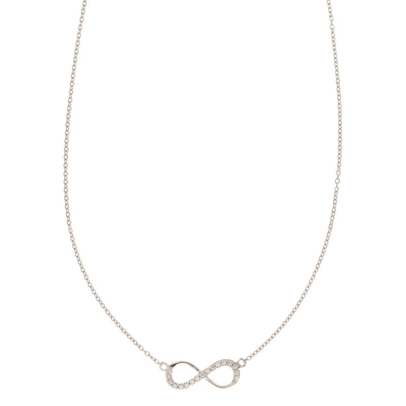 Necklace with Infinity Woman in White Gold 803321712755