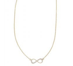 Woman's Infinity Necklace in Yellow Gold 803321712754