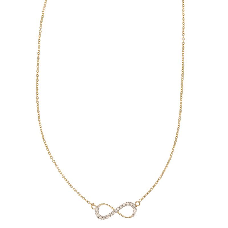 Woman's Infinity Necklace in Yellow Gold 803321712754
