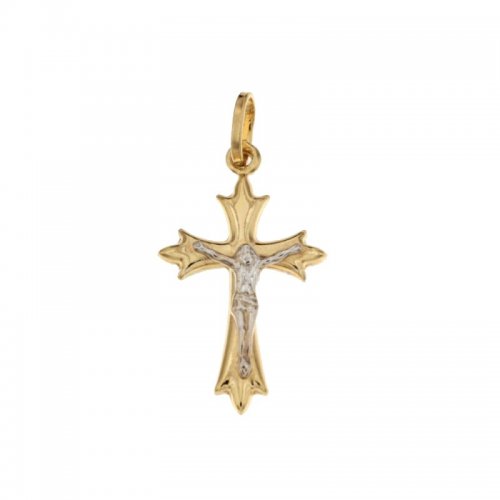 Herrenkreuz aus Gelb- und Weißgold 803321731518