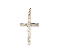 White Gold Men's Cross 803321714351