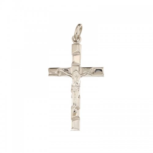 White Gold Men's Cross 803321714351