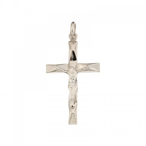 White Gold Men's Cross 803321714356