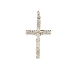 White Gold Men's Cross 803321714350