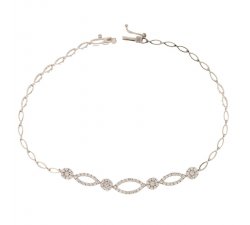 Semi-rigid women's bracelet in white gold 803321727349