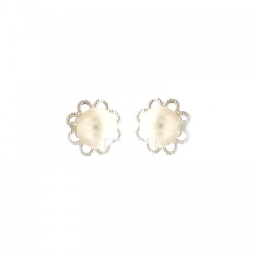 Pearl Woman Earrings in White Gold 803321707318