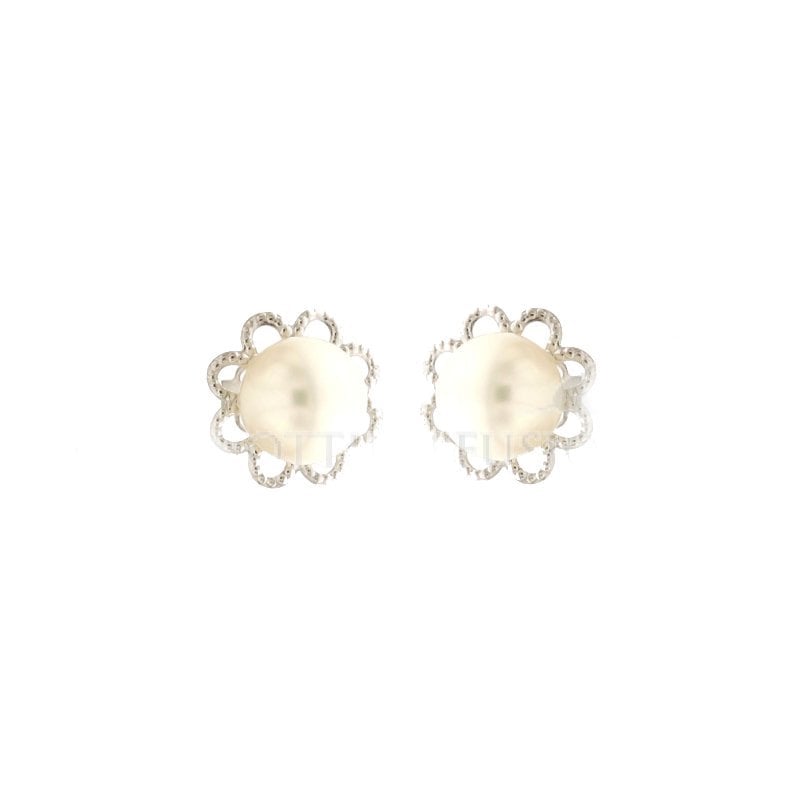Pearl Woman Earrings in White Gold 803321707318