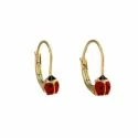 Ladybug girl earrings in Yellow Gold 803321716177