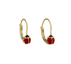 Ladybug girl earrings in Yellow Gold 803321716177