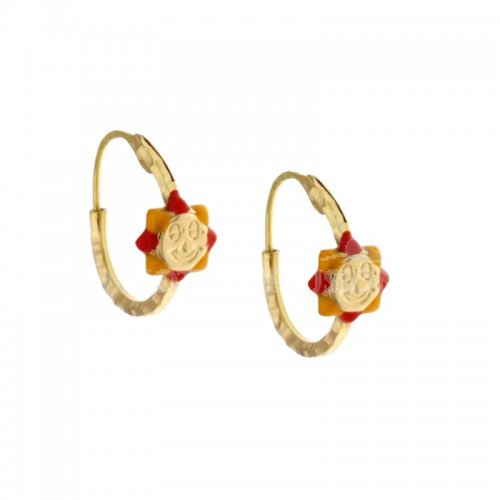 Sun girl earrings in Yellow Gold 803321716803