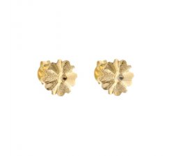 Yellow Gold Flower Woman Earrings 803321703640