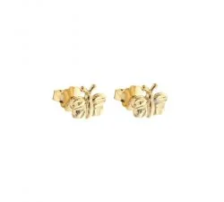 Yellow Gold Butterfly Earrings 803321715550