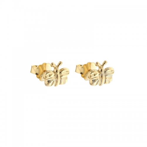 Yellow Gold Butterfly Earrings 803321715550