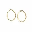 Women's Hoop Earrings White and Yellow Gold 803321727659