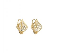 Woman Earrings in Yellow and White Gold 803321734595