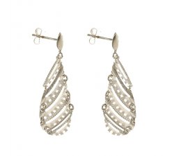 Women's Long Earrings in White Gold 803321736179