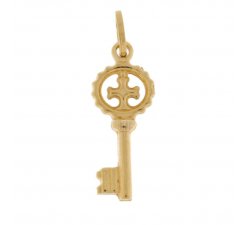 Yellow gold key pendant 803321702063