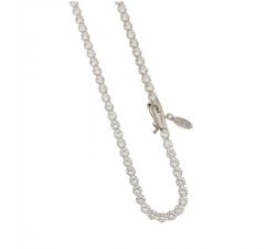 Unisex tennis necklace in white gold 803321719023