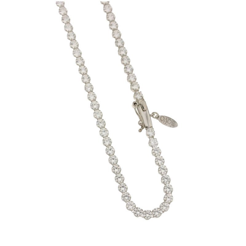 Unisex tennis necklace in white gold 803321719023