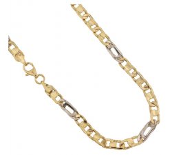 Yellow and White Gold Men's Necklace 803321711377