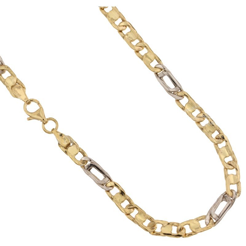 Yellow and White Gold Men's Necklace 803321711377