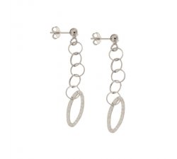 Women's Long Earrings in White Gold 803321729151