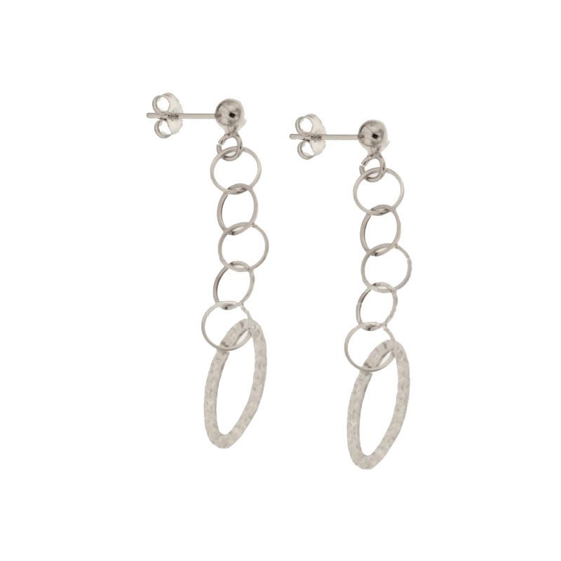 Women's Long Earrings in White Gold 803321729151