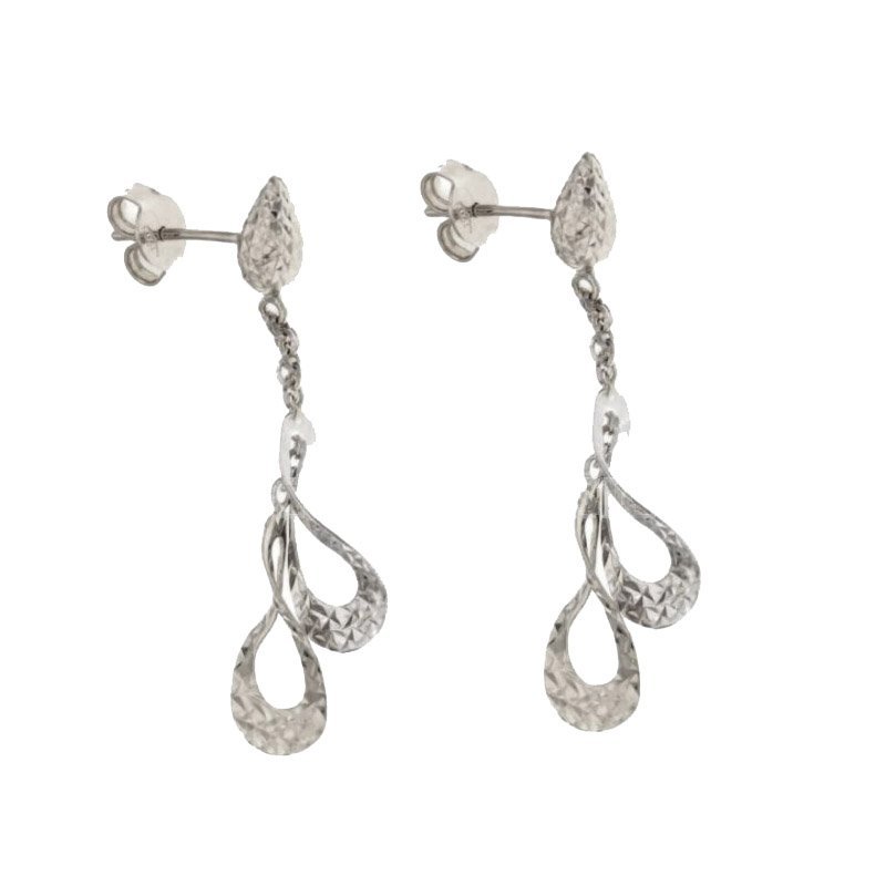 Women's Long Earrings in White Gold 803321724319