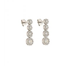 Women's Long Earrings in White Gold 803321722920