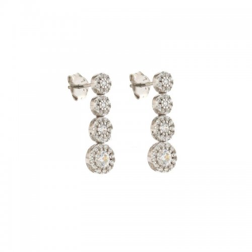 Women's Long Earrings in White Gold 803321722920