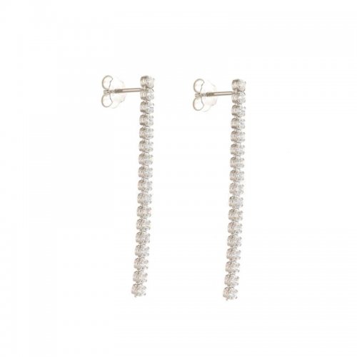 Women's Tennis Earrings in White Gold 803321722845