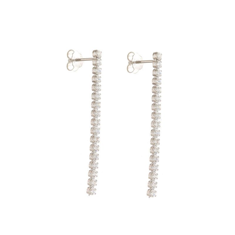 Women's Tennis Earrings in White Gold 803321722845
