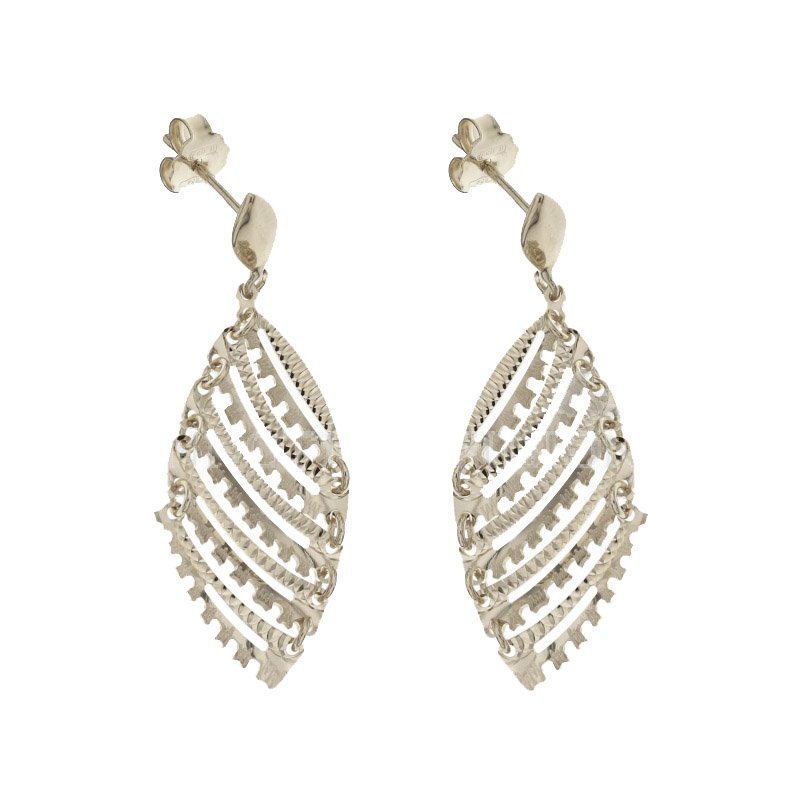 Women's Long Earrings in White Gold 803321736173