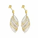 Women's Long Earrings in White and Yellow Gold 803321736172