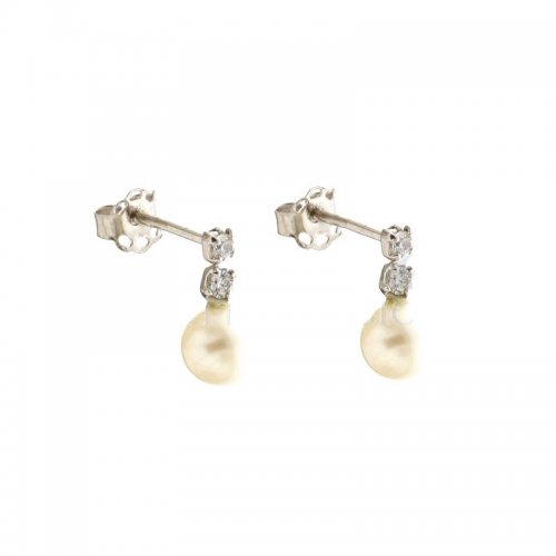 Pearl Woman Earrings in White Gold 803321715900