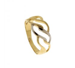 Yellow White Gold Woman Ring 803321713041