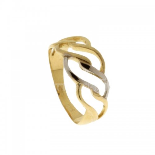 Yellow White Gold Woman Ring 803321713041