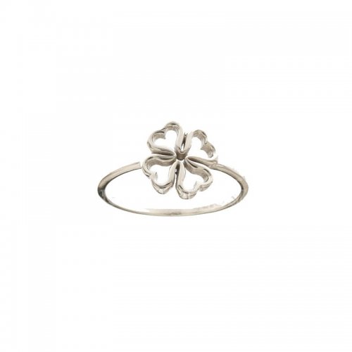 Four Leaf Clover Woman Ring White Gold 803321734422