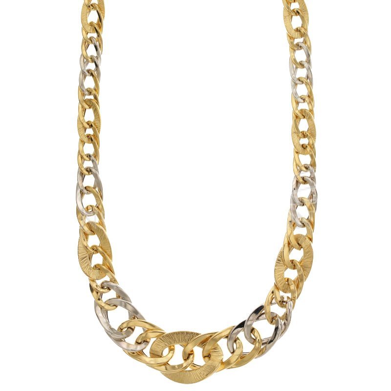 Gelb-Weißgold-Frauen-Halskette 803321733666