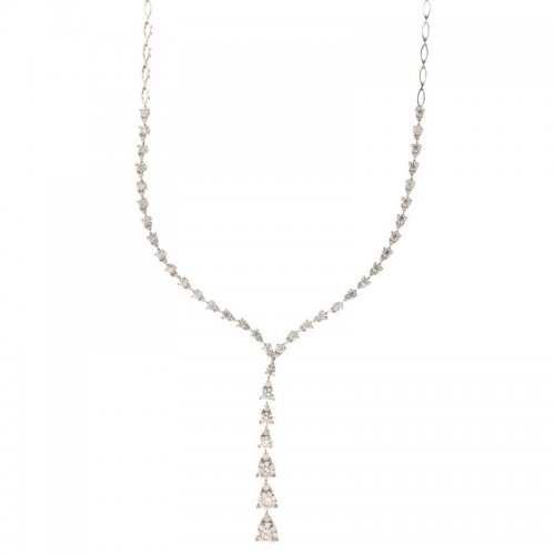 Women's Tennis Necklace White Gold 803321726709