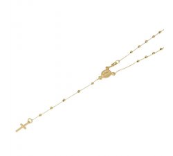 Miraculous Madonna Yellow Gold Rosary Necklace 803321716822