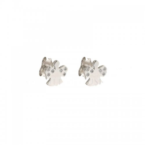 Earrings with Woman Angels in White Gold 803321707556