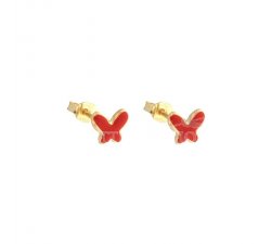 Ohrringe mit Schmetterlingsmädchen aus Gelbgold 803321711127