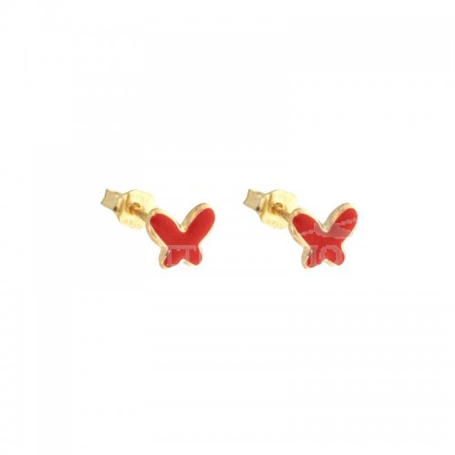 Ohrringe mit Schmetterlingsmädchen aus Gelbgold 803321711127