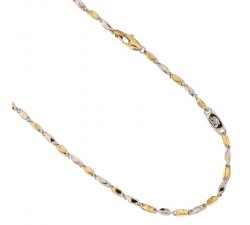 Yellow and White Gold Men's Necklace 803321717583