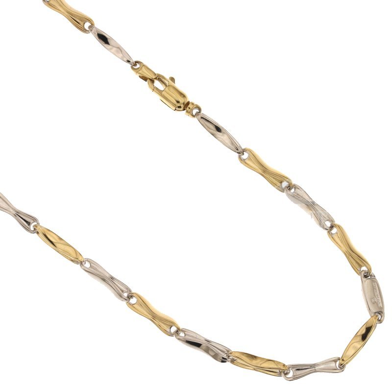 Yellow and White Gold Men's Necklace 803321717885