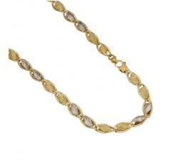 Yellow and White Gold Men's Necklace 803321712135