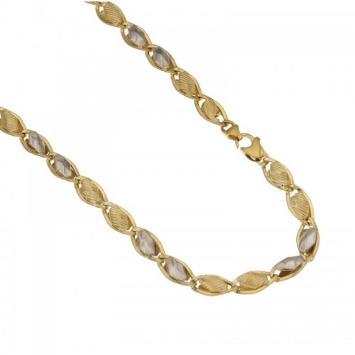 Yellow and White Gold Men's Necklace 803321712135